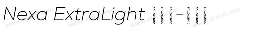 Nexa ExtraLight 超亮体字体转换